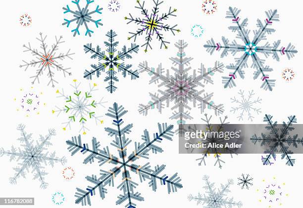 ilustraciones, imágenes clip art, dibujos animados e iconos de stock de snowflakes - adler