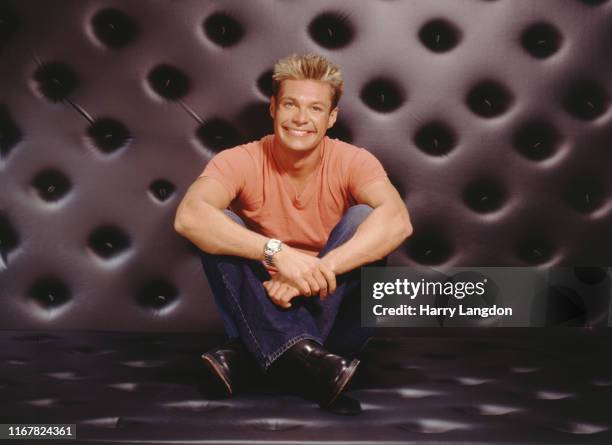 Ryan Seacrest poses for a portrait in 2001 in Los Angeles, California.