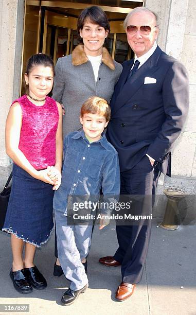 Katherine Quinn, wife of late actor Anthony Quinn, and her children Brian and Antonia and their godfather William Fioravanti leave Cipriani's...