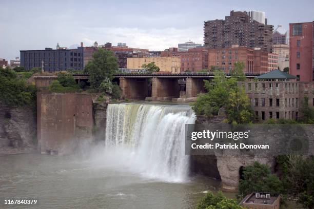 high falls, rochester, new york - rochester new york bildbanksfoton och bilder