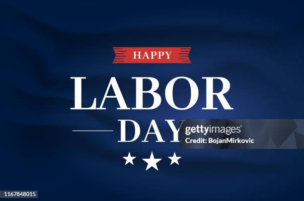 happy labor day elegant poster, satin silk fabric background. vector - labor day stock illustrations