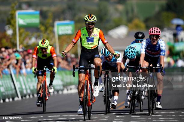 Sprint / Arrival / Umberto Marengo of Italy and Team Neri Sottoli-Selle Italia-KTM / Celebration / Lawson Craddock of The United States and Team EF...