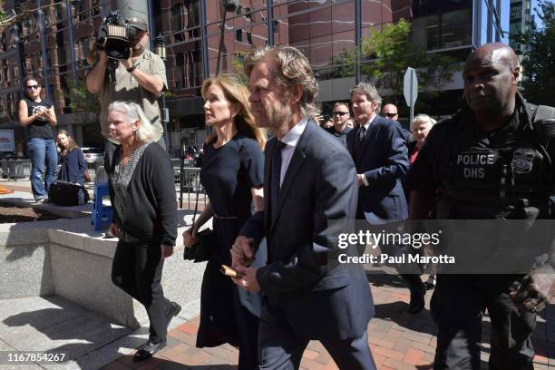 Felicity Huffman and husband William Macy arrive at John Moakley U.S. Courthousefor Huffman's sentencing hearing for her role in the college...