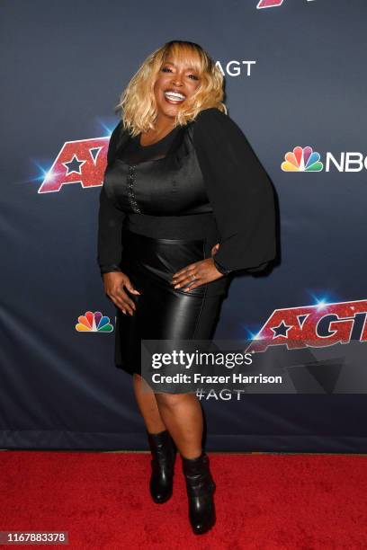 Carmen Carter attends "America's Got Talent" Season 14 Live Show at Dolby Theatre on August 13, 2019 in Hollywood, California.