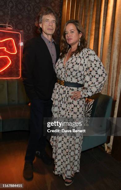 Sir Mick Jagger and Jade Jagger attend the launch of Jade Jagger's new jewellery collection during London Fashion Week September 2019 at Nolita...