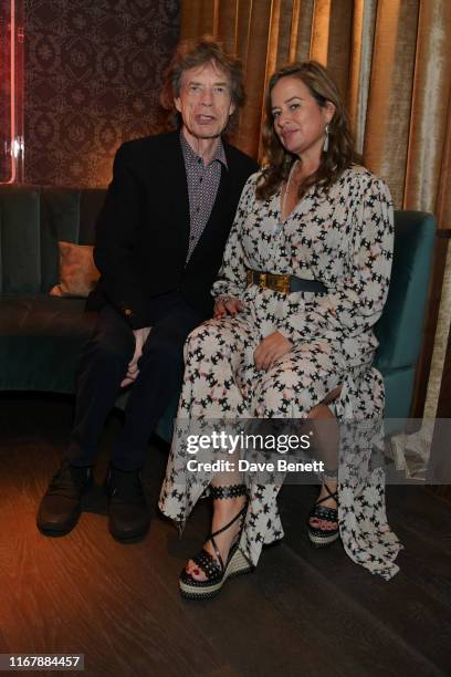 Sir Mick Jagger and Jade Jagger attend the launch of Jade Jagger's new jewellery collection during London Fashion Week September 2019 at Nolita...