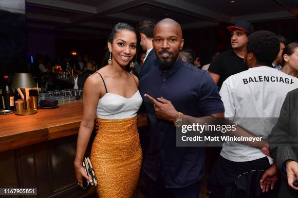 Corinne Foxx and Jamie Foxx attend the LA premiere of Entertainment Studios' "47 Meters Down Uncaged" on August 13, 2019 in Westwood, California.