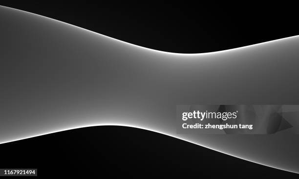 abstract blurry curves with black background - aérodynamique photos et images de collection