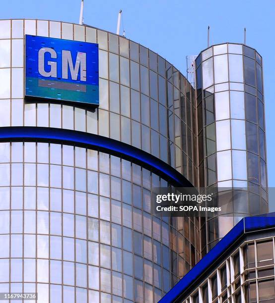 The General Motors world headquarters office is seen at Detroit's Renaissance Center.
