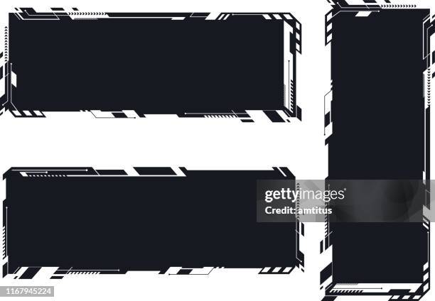hud technology banners - dashboard vehicle part stock illustrations