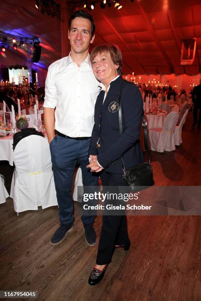 Felix Neureuther and his mother Rosi Mittermaier during the EAGLES Praesidenten Golf Cup Gala Evening on September 13, 2019 in Bad Griesbach, Germany.