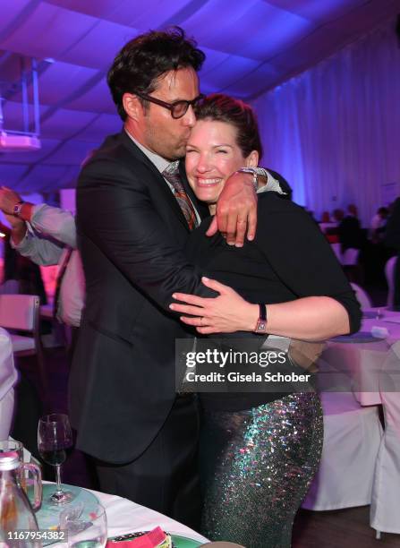 Jessica Libbertz and her husband Roman Libbertz during the EAGLES Praesidenten Golf Cup Gala Evening on September 13, 2019 in Bad Griesbach, Germany.