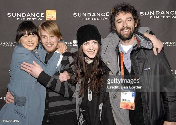 Zooey Deschanel, Lou Taylor Pucci, Jena Malone and Martin Hynes, director of "The Go-Getter"