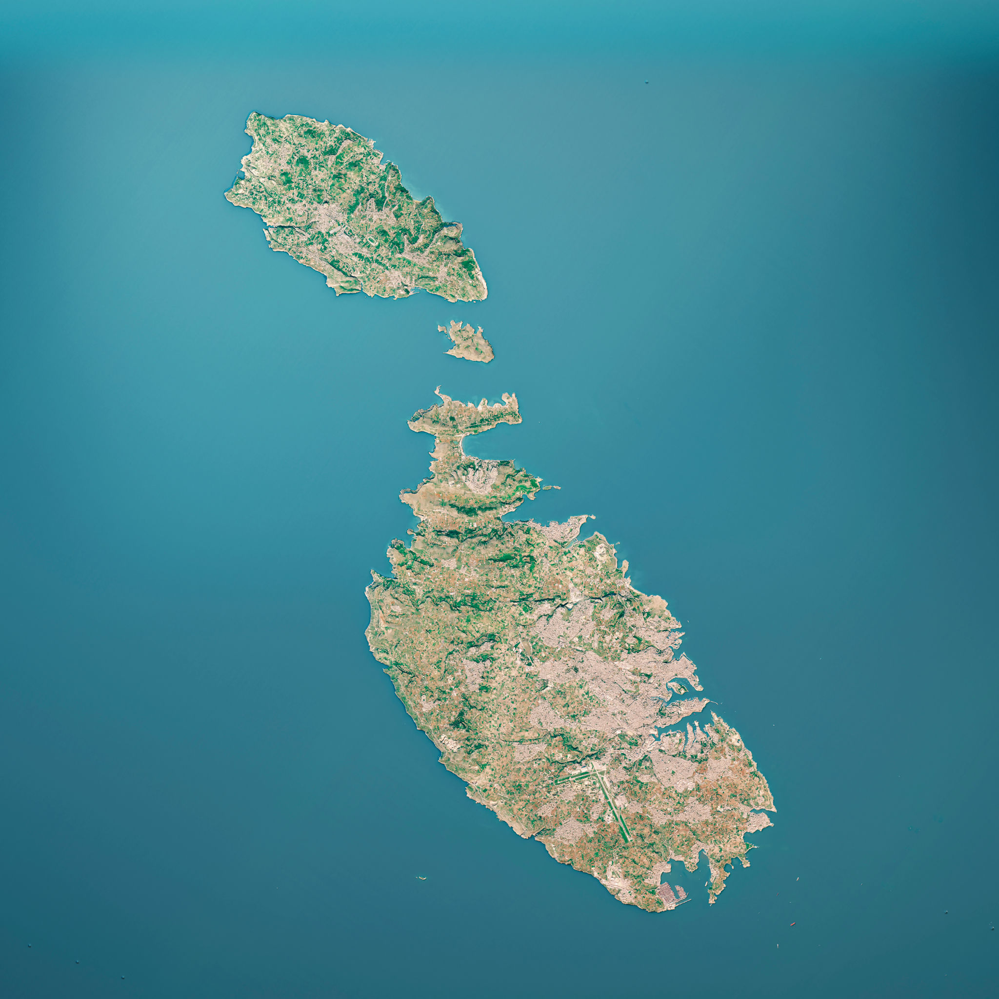 Malta Island 3D Render Aerial Top View Jan 2019 Malta Island 3D Render Aerial Top View Jan 2019