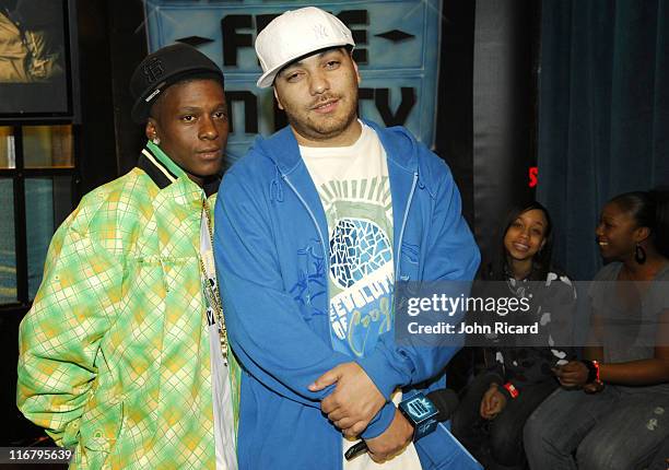Lil' Boosie and host Cipha Sounds during Fantasia and Lil' Boosie Visit MTV's "Sucker Free" - January 23, 2007 at MTV Studios in New York City, New...