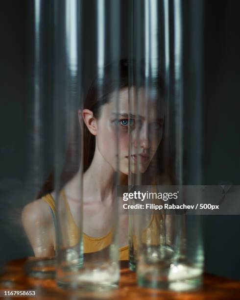 in captivity - distorted image stock pictures, royalty-free photos & images