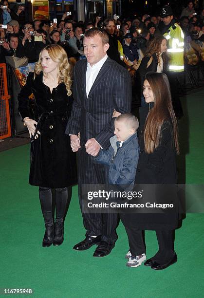 Madonna and Guy Ritchie with their children Rocco and Lourdes