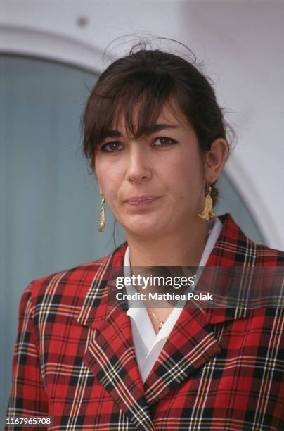 Tenerife, Mort du magnat et homme politique britannique Robert Maxwell. Ici, sa fille Ghislaine Maxwell sur le yacht de son père "Le Lady Ghislaine"....