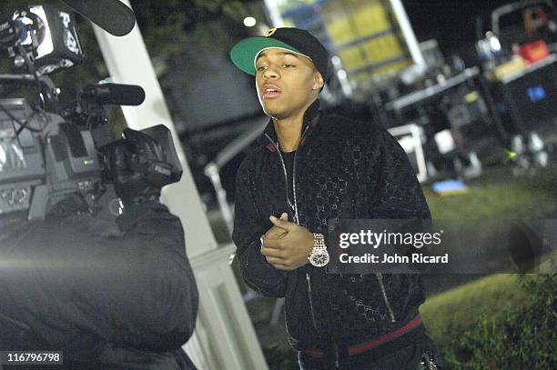 Bow Wow during Bow Wow on the Set of "Outta My System" Music Video Featuring T-Pain - February 3, 2007 at Metropolis Studios in Los Angeles,...