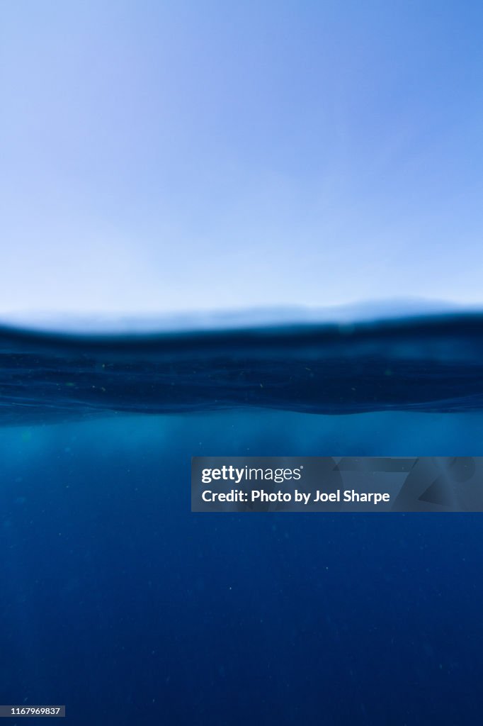 Deep Ocean Water Surface Split