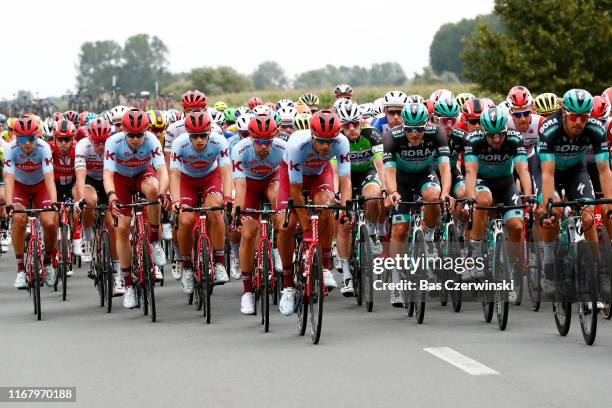 Jan Bakelants of Belgium and Team Sunweb / Vyacheslav Kuznetsov of Rusia and Team Katusha-Alpecin / Harry Tanfield of United Kingdom and Team...
