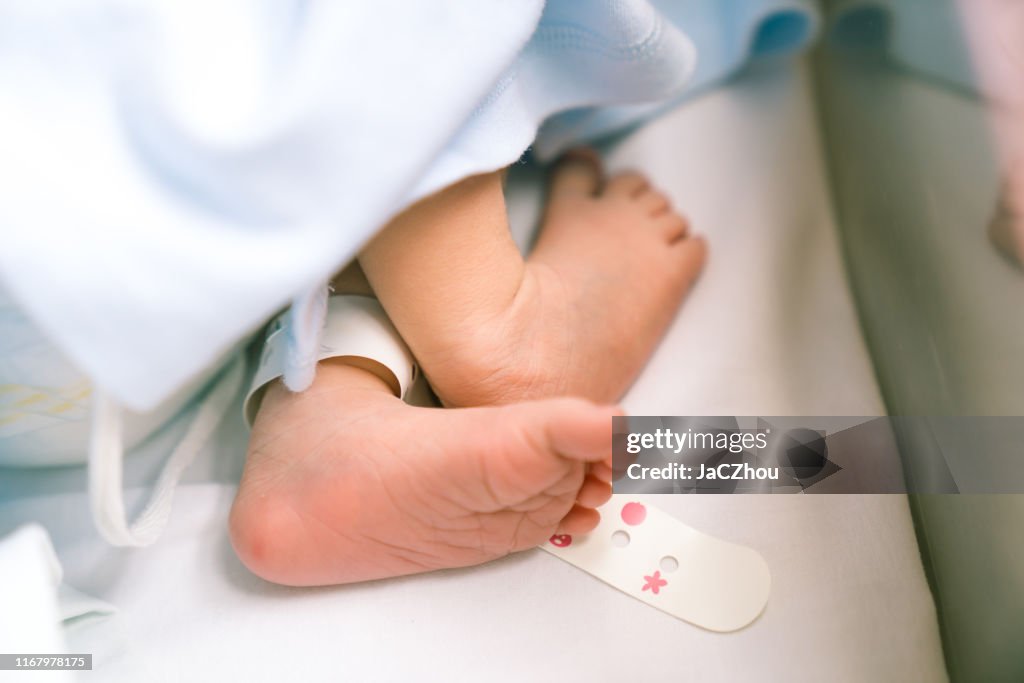 Photo of newborn baby feet