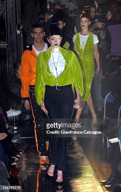 Lily Cole wearing Unconditional Fall/Winter 2007 during London Fashion Week Fall/Winter 2007 - Unconditional - Runway at Heaven in London, Great...