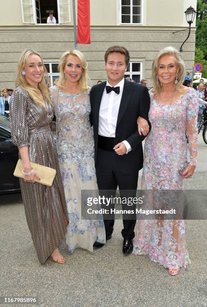Princess Theresa zu Leiningen, Princess Gabriele zu Leiningen, Prince Aly Muhammad Aga Khan and Renate Thyssen-Henne attend the premiere of "Orphee...