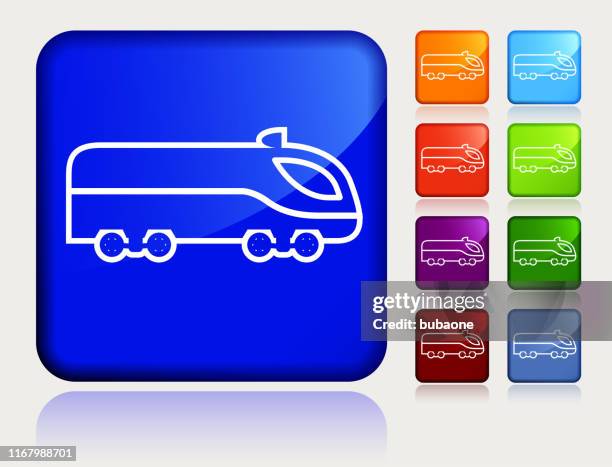mass transit train side view icon - bullet train stock illustrations