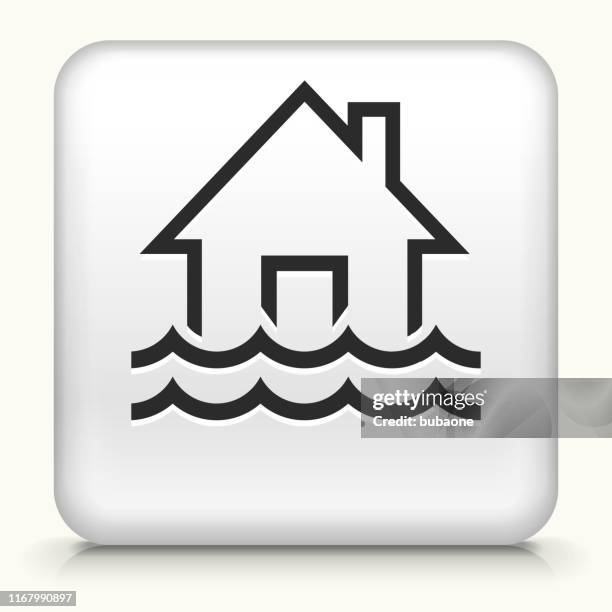 flood home and waves icon - flood icon stock illustrations