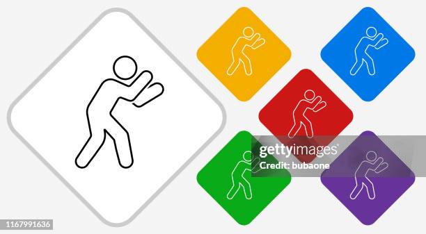 icon of a man fighting - multiple arms stock illustrations