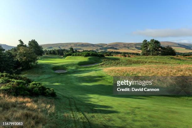View of the par 4, ninth hole on the Kings Course at Gleneagles on August 12, 2019 in Auchterarder, Scotland.