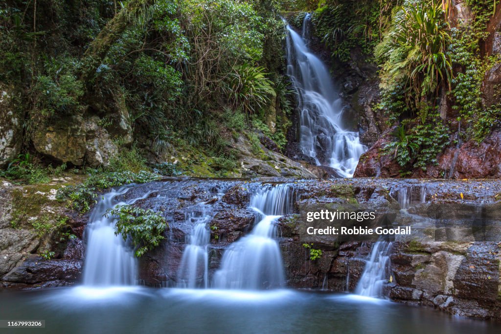 Elabana Falls - Rainforest Waterfall in Lamington National Park Australia