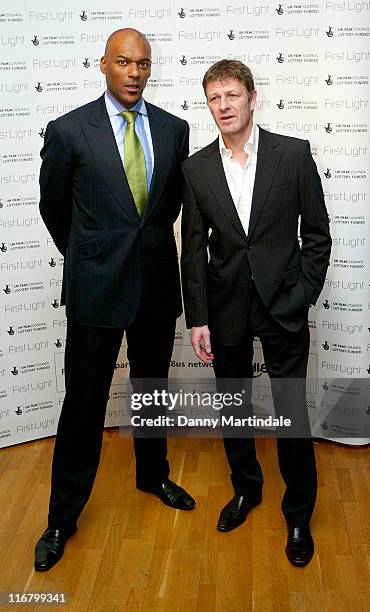 Colin Salmon and Sean Bean during First Light Movies Awards 2007 - Photocall at Odeon West End in London, Great Britain.