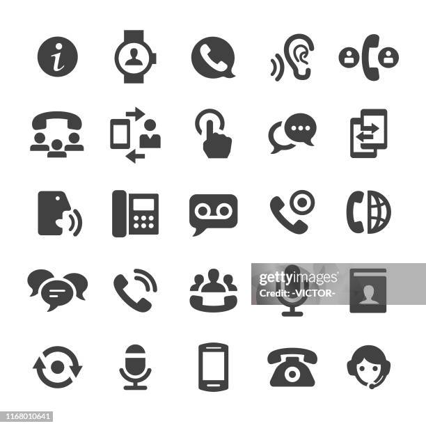 telephone icons - smart series - landline phone stock illustrations