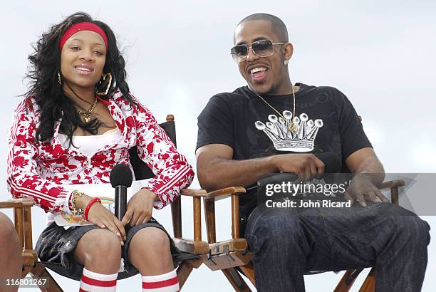 Lil' Mama and Marques Houston during BET "Spring Bling" Day Two - March 24, 2007 at Singer Island in West Palm Beach, Florida, United States.
