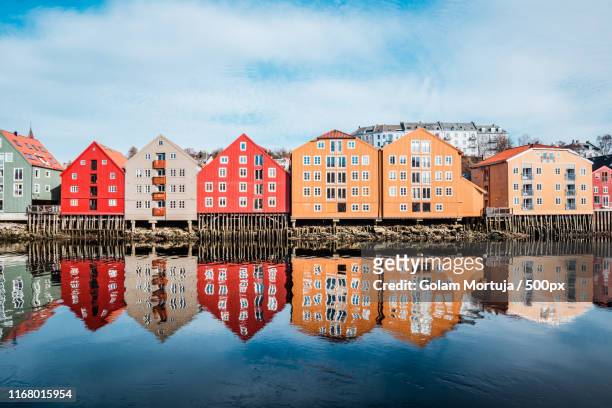 r e f l e c t i o n - trondheim norway stock pictures, royalty-free photos & images