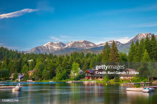 canadian rockies - whistler village stock pictures, royalty-free photos & images