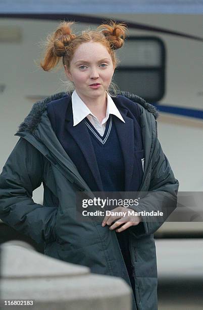 Lily Cole during Filming of "St. Trinian's" in Trafalgar Square - April 11, 2007 at Trafalgar Square in London, Great Britain.