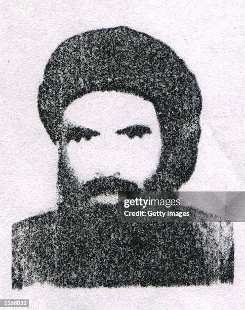 Mullah Omar, chief of the Taliban, is shown in this headshot photo. Military forces from the United States and Britain have begun attacking targets...