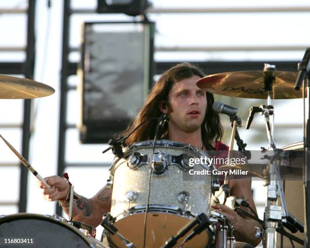 Nathan Followill of Kings of Leon during Coachella Valley Music and Arts Festival - Day Two - Kings of Leon at Empire Polo Field in Indio,...