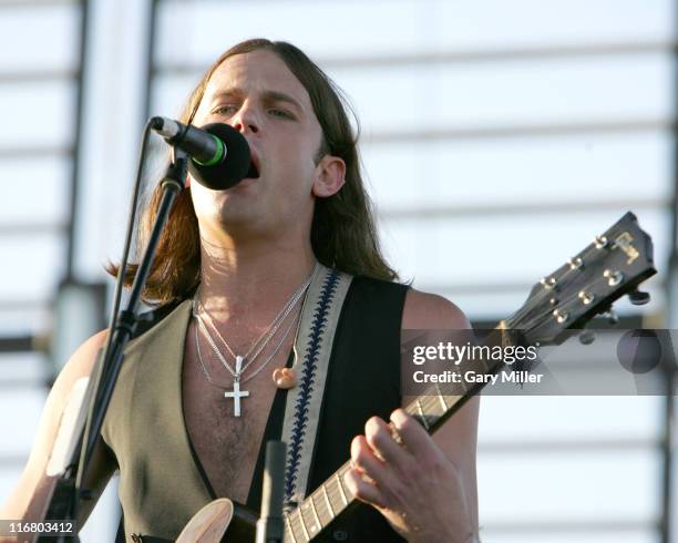 Caleb Followill of Kings of Leon during Coachella Valley Music and Arts Festival - Day Two - Kings of Leon at Empire Polo Field in Indio, California,...