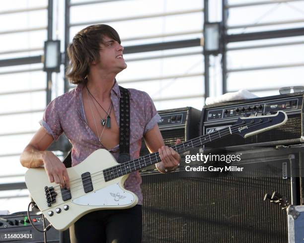 Jared Followill of Kings of Leon during Coachella Valley Music and Arts Festival - Day Two - Kings of Leon at Empire Polo Field in Indio, California,...