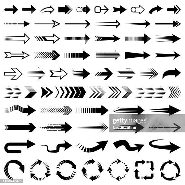 set of vector arrows - physical activity stock illustrations