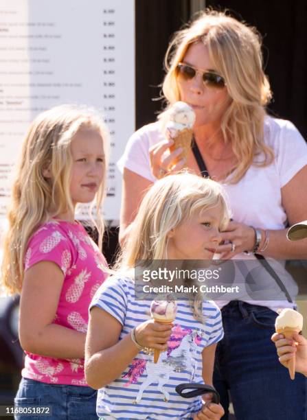 Autumn Phillips, Isla Phillips and Savannah Phillips at The Gatcombe Horse Trials at Gatcombe Park on September 14, 2019 in Stroud, England.