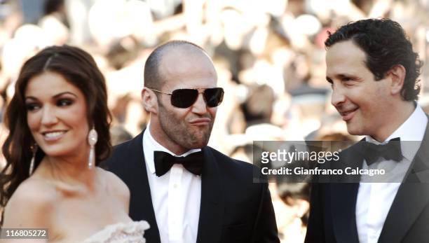 Nadia Fares and Jason Statham during 2007 Cannes Film Festival - "Les Chansons d'Amour" Premiere at Palais des Festival in Cannes, France.