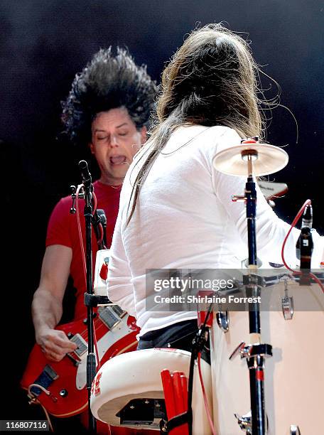 The White Stripes during O Wireless Festival 2007 - Leeds - Day 1 in Leeds, United Kingdom.