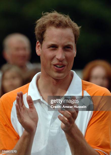 Prince William plays for Apes Hill Club Barbados against Churchill Retirement Living for the Calcot Manor Hotel Cup at the Beaufort Polo Club,...