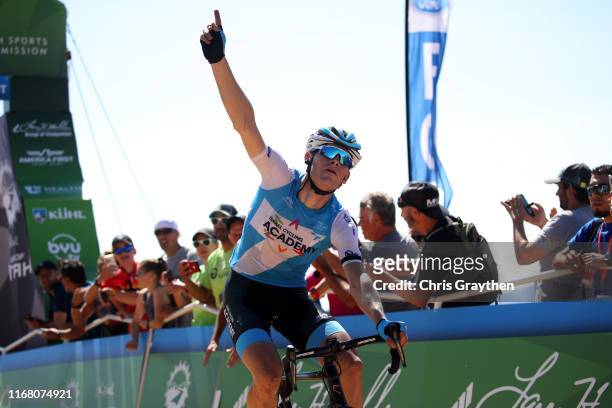 Arrival / Ben Hermans of Belgium and Team Israel Cycling Academy / Celebration / Black ribbon in memory of Bjorg Lambrecht of Belgium / during the...