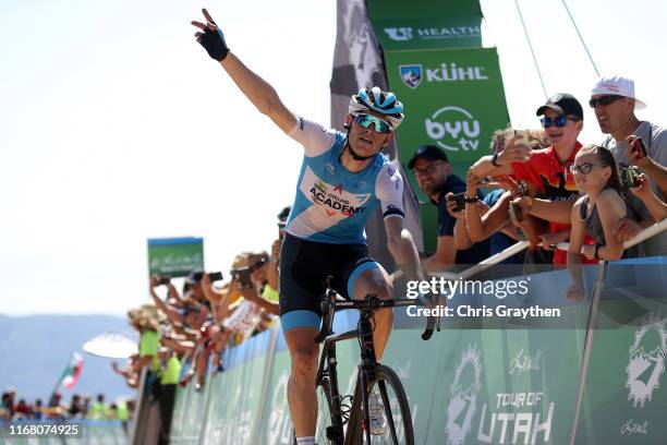 Arrival / Ben Hermans of Belgium and Team Israel Cycling Academy / Celebration / Black ribbon in memory of Bjorg Lambrecht of Belgium / during the...